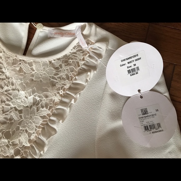 See by Chloe Lace Ruffle Dress size 38 (6) - Picture 6 of 6